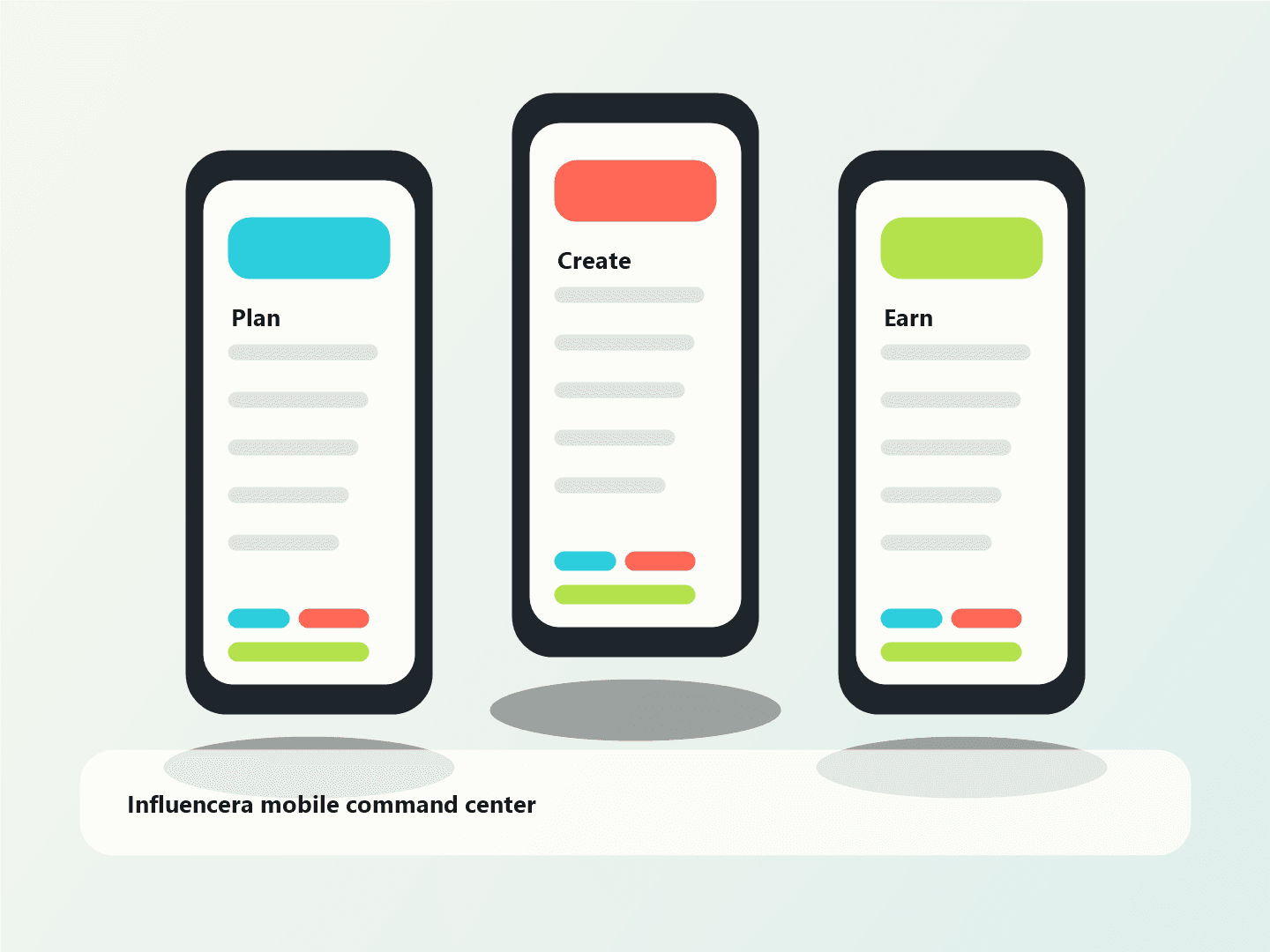 Influencera mobile app preview