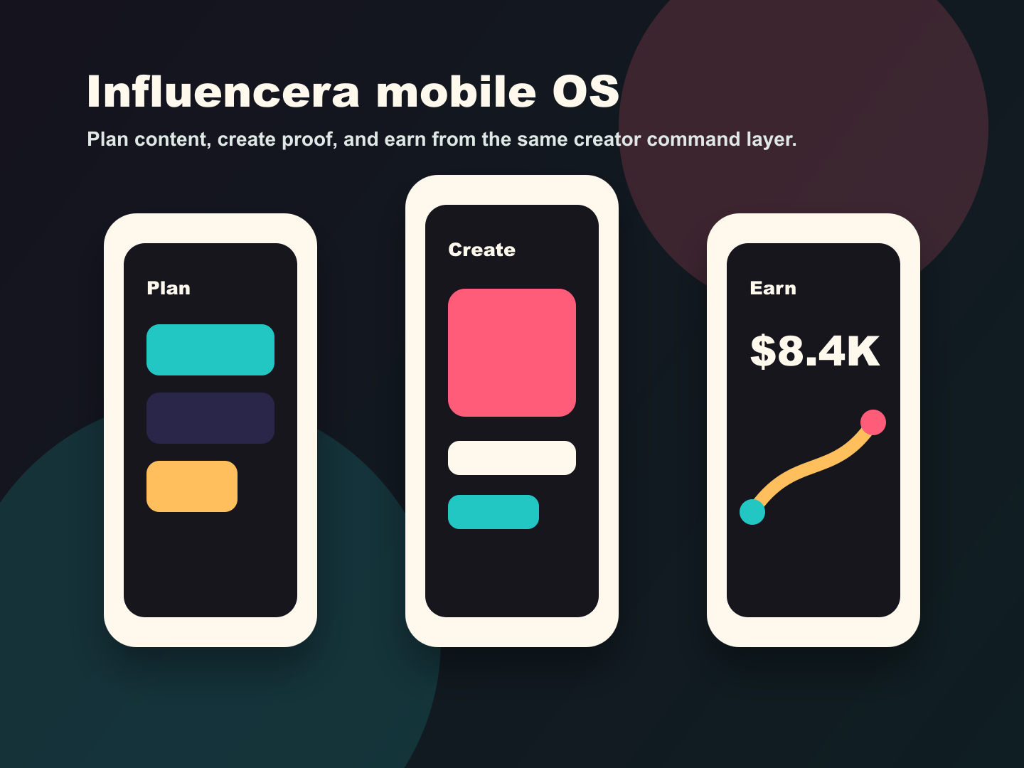Influencera mobile app preview